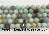 LSBS169 15 inches 16mm faceted round amazonite gemstone beads wholesale