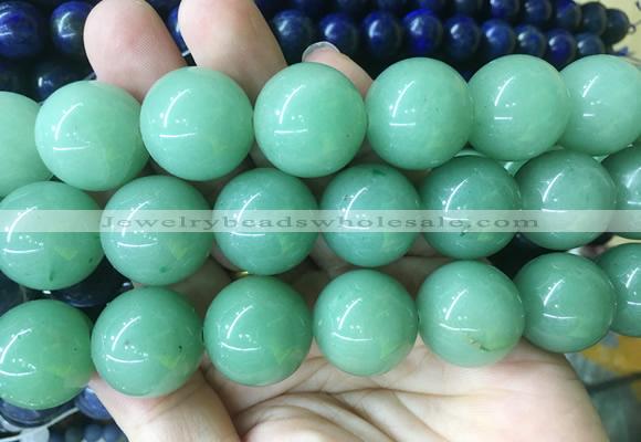 LSBS178 15 inches 20mm round green aventurine gemstone beads wholesale
