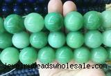 LSBS179 15 inches 20mm round dyed green aventurine gemstone beads wholesale