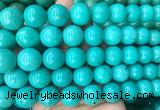 LSBS181 15 inches 16mm round green howlite turquoise beads wholesale