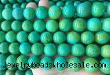LSBS185 15 inches 16mm round yellow green howlite turquoise beads wholesale