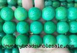 LSBS187 15 inches 20mm round yellow green howlite turquoise beads wholesale