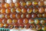 LSBS192 15 inches 16mm round red agate gemstone beads wholesale