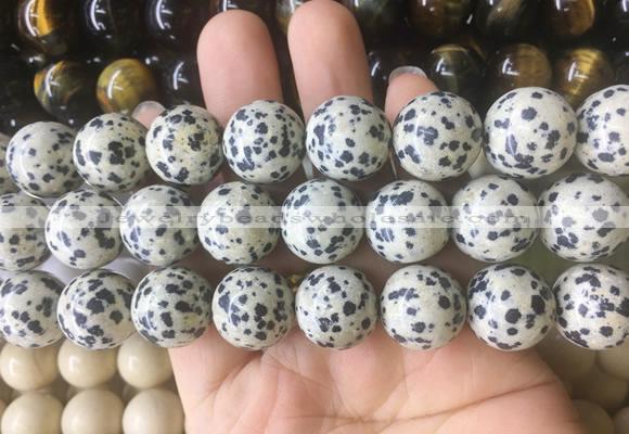 LSBS204 15 inches 16mm round dalmatian gemstone beads wholesale