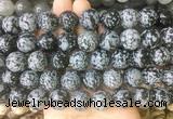 LSBS205 15 inches 16mm round snowflake obsidian gemstone beads wholesale