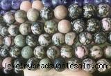 LSBS209 15 inches 16mm round rhodonite gemstone beads wholesale