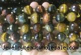 LSBS215 15 inches 16mm faceted round colorful tiger eye beads wholesale