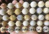 LSBS217 15 inches 16mm faceted round chrysanthemum jasper beads wholesale