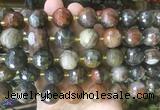 LSBS219 15 inches 16mm faceted round wooden jasper beads wholesale