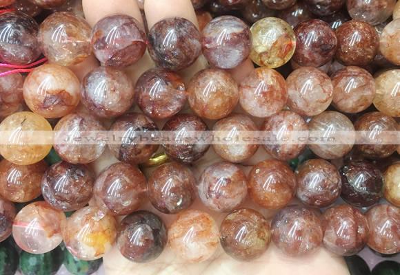 LSBS221 15 inches 16mm round Red gum flower crystal beads wholesale
