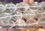 LSBS250 7.5 inches 22*30mm - 25*35mm nuggets white crystal gemstone beads wholesale