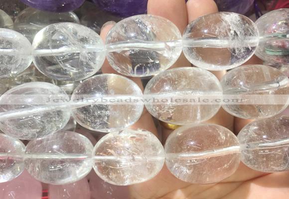 LSBS250 7.5 inches 22*30mm - 25*35mm nuggets white crystal gemstone beads wholesale