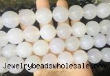 LSBS257 15 inches 20mm round white agate gemstone beads wholesale