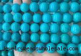 LSBS267 15 inches 16mm round blue howlite turquoise gemstone beads wholesale
