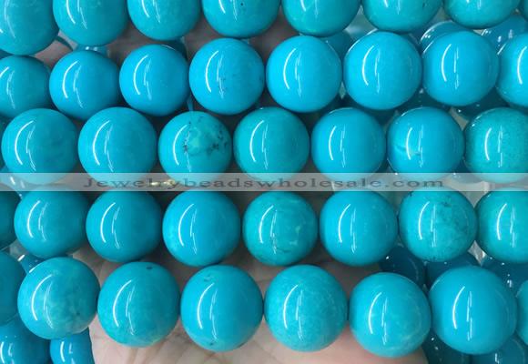 LSBS269 15 inches 20mm round blue howlite turquoise gemstone beads wholesale
