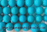 LSBS270 15 inches 22mm round blue howlite turquoise gemstone beads wholesale