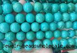 LSBS274 15 inches 16mm round green howlite turquoise gemstone beads wholesale