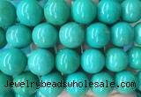 LSBS277 15 inches 22mm round green howlite turquoise gemstone beads wholesale