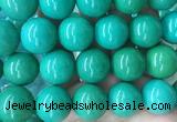 LSBS278 15 inches 25mm round green howlite turquoise gemstone beads wholesale