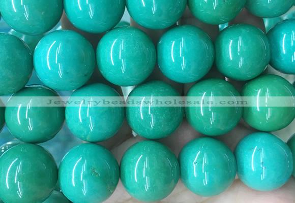 LSBS278 15 inches 25mm round green howlite turquoise gemstone beads wholesale