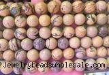LSBS289 15 inches 14mm round green dragon veins jasper gemstone beads wholesale