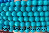 LSBS297 15 inches 14mm round blue agate gemstone beads wholesale