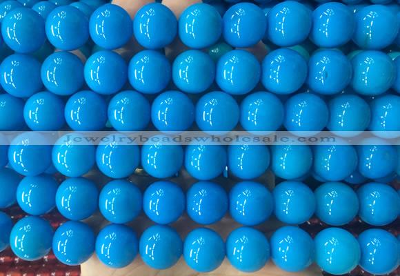 LSBS298 15 inches 14mm round dark blue agate gemstone beads wholesale