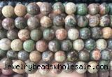 LSBS313 15 inches 16mm faceted round ocean agate gemstone beads wholesale