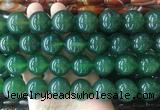 LSBS325 15 inches 20mm round green agate gemstone beads wholesale