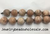 LSBS327 7.5 inches 30mm round moonstone gemstone beads wholesale