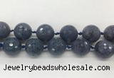 LSBS335 15 inches 25mm faceted round Dumortierite gemstone beads wholesale