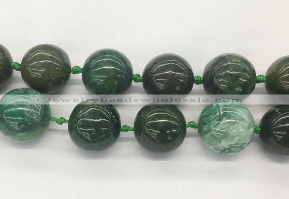 LSBS338 15 inches 30mm round Africa jade gemstone beads wholesale