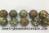 LSBS340 15 inches 30mm round Peacock gemstone beads wholesale