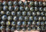 LSBS348 15 inches 14mm round gold color stone beads wholesale