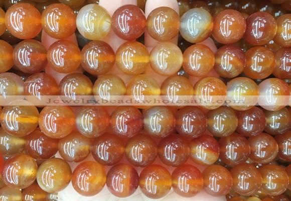 LSBS353 15 inches 14mm round red agate gemstone beads wholesale