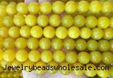 LSBS354 15 inches 14mm round yellow agate gemstone beads wholesale