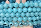 LSBS357 15 inches 16mm round blue sponge quartz gemstone beads wholesale