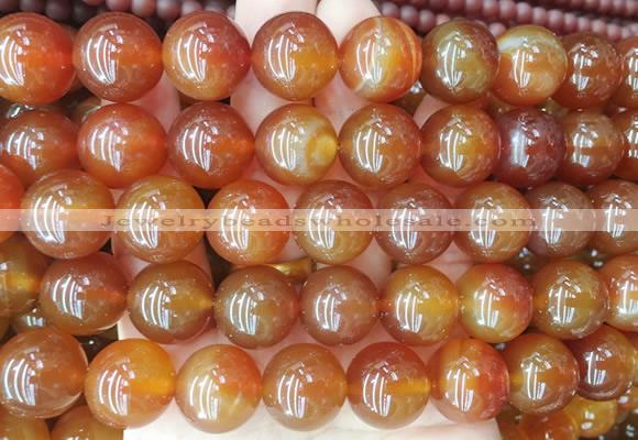 LSBS359 15 inches 16mm round red agate gemstone beads wholesale