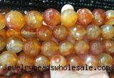 LSBS378 15 inches 20mm faceted round red agate gemstone beads wholesale