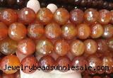 LSBS379 15 inches 20mm faceted round red agate gemstone beads wholesale