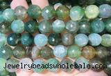 LSBS395 15 inches 14mm faceted round dragon veins agate gemstone beads wholesale