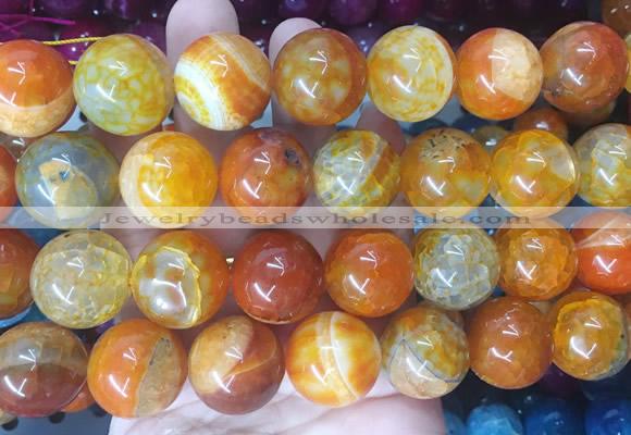 LSBS436 15 inches 20mm round agate gemstone beads wholesale