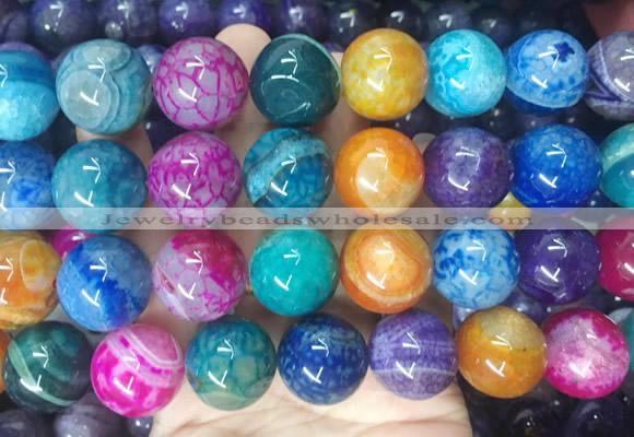 LSBS439 15 inches 20mm round agate gemstone beads wholesale