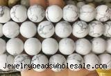 LSBS45 15 inches 16mm round white howlite gemstone beads wholesale