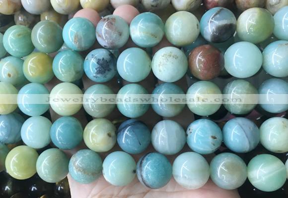 LSBS462 15 inches 16mm round amazonite gemstone beads wholesale