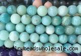 LSBS463 15 inches 16mm round amazonite gemstone beads wholesale