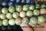 LSBS48 15 inches 16mm round unakite gemstone beads wholesale
