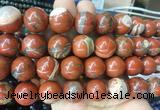 LSBS53 15 inches 16mm round red jasper gemstone beads wholesale