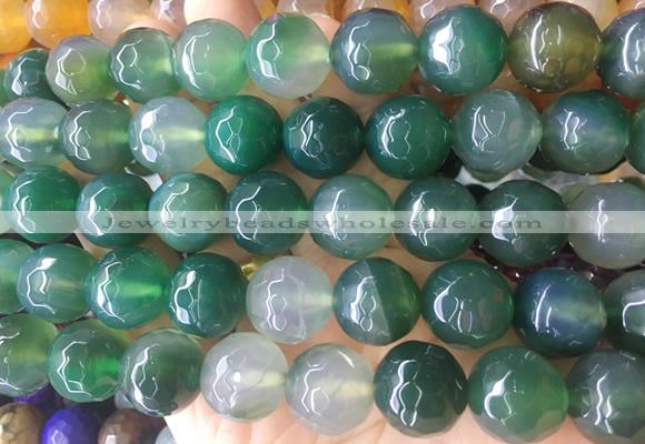 LSBS550 15 inches 16mm faceted round agate gemstone beads wholesale