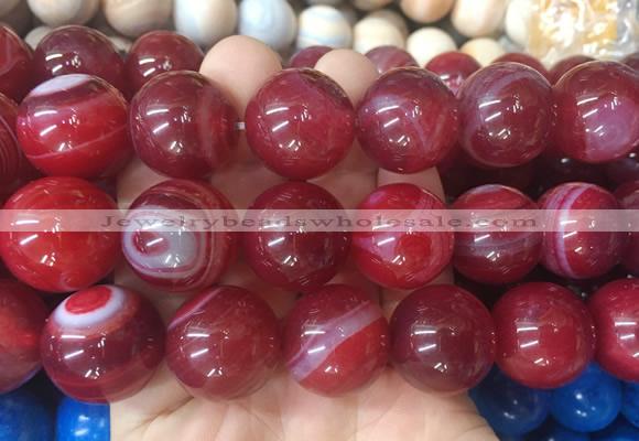 LSBS572 15 inches 20mm round agate gemstone beads wholesale